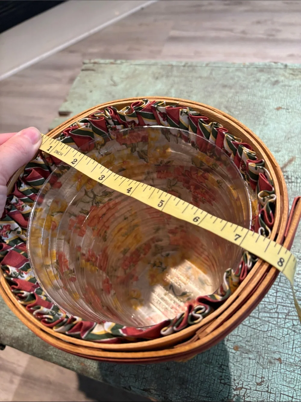 Longaberger 1998 May Series Snapdragon Basket Liner & Protector